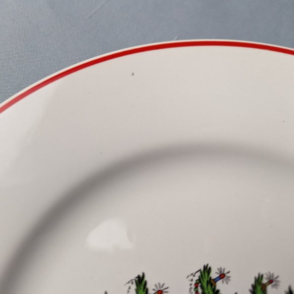 Cuthbertson American Christmas Tree Six Plates Bread Butter And Salad Mixed Lot - Picture 5 of 10